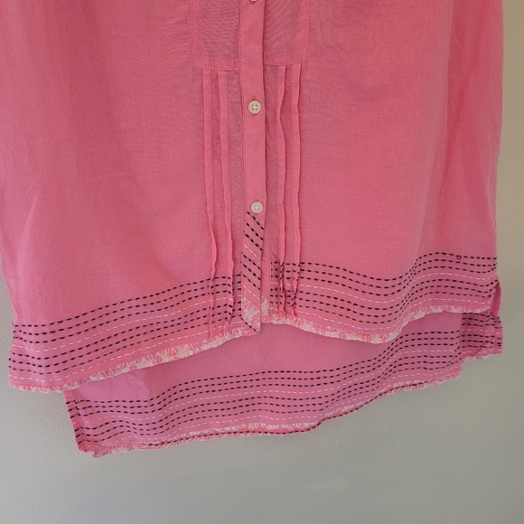 Caslon Pink Button Front Tank Top - Picture 3 of 9